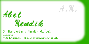 abel mendik business card